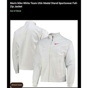 NWT Nike‎ Men's Sz XS White Team USA Medal Stand Sportswear Zip Up Jacket